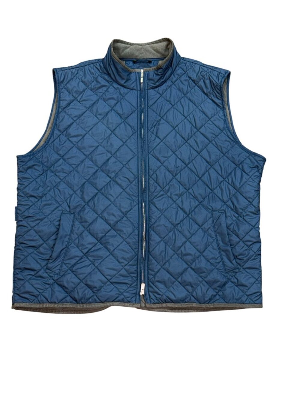 Peter Millar Blue Essex Quilted Full Zip Vest Pockets Golf Outdoor Weather XXL